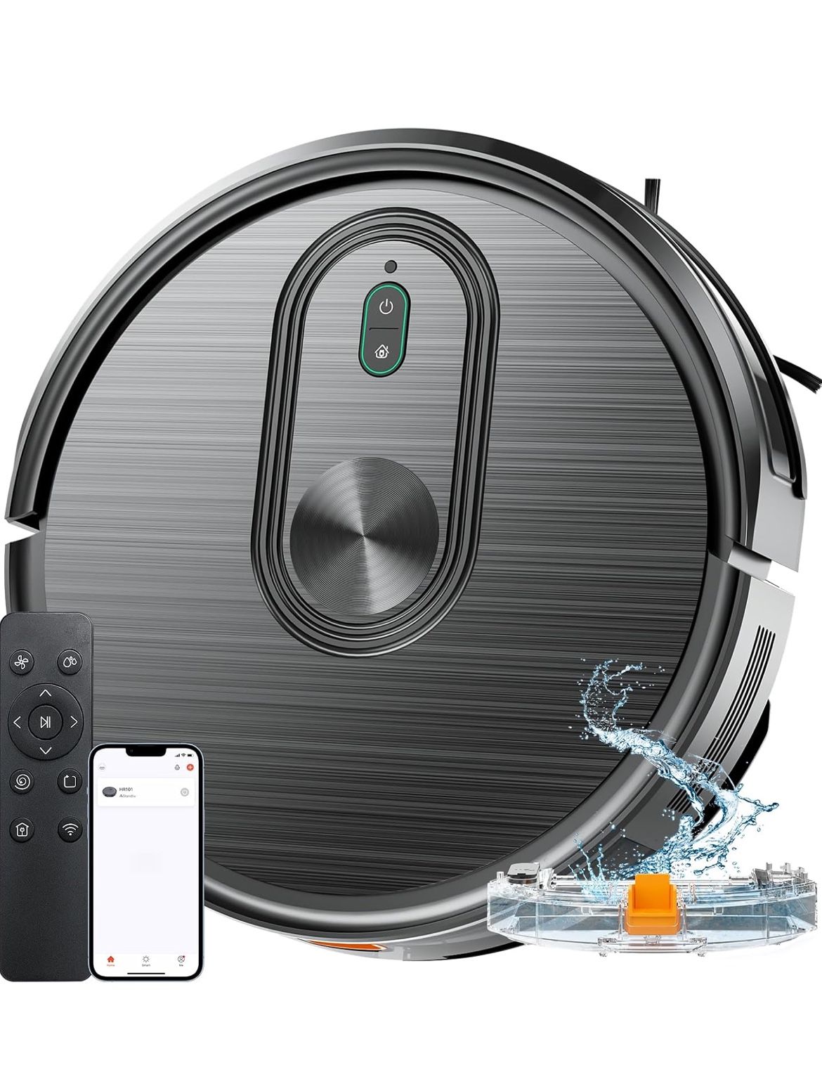 Robot Vacuum and Mop Combo, 2 in 1 Mopping Robotic Vacuum with App/Bluetooth/Voice, Schedule, 3200Pa Max Suction, Slim Self-Charging Robot Vacuum Clea