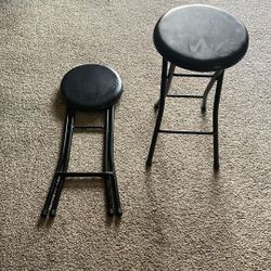 Black Fold Away Stools