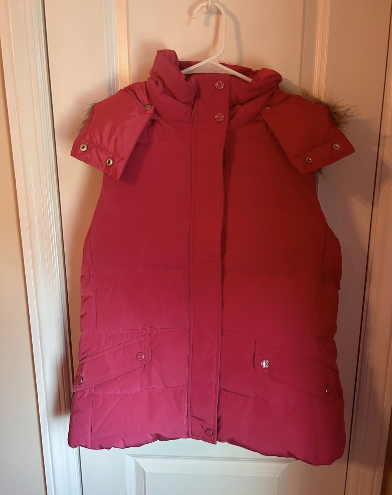 Talbots Pink Puffer Vest 