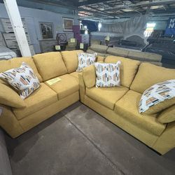 Sunflower Loveseat And Sofa