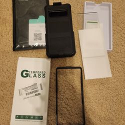 Google Pixel 6 Pro 128GB Hard Case with Belt Clip and 1 Tempered Glass