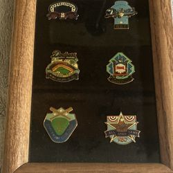 Los Angeles Dodgers 1987 Unocal 1-6 Pin Set With Detailed Cards