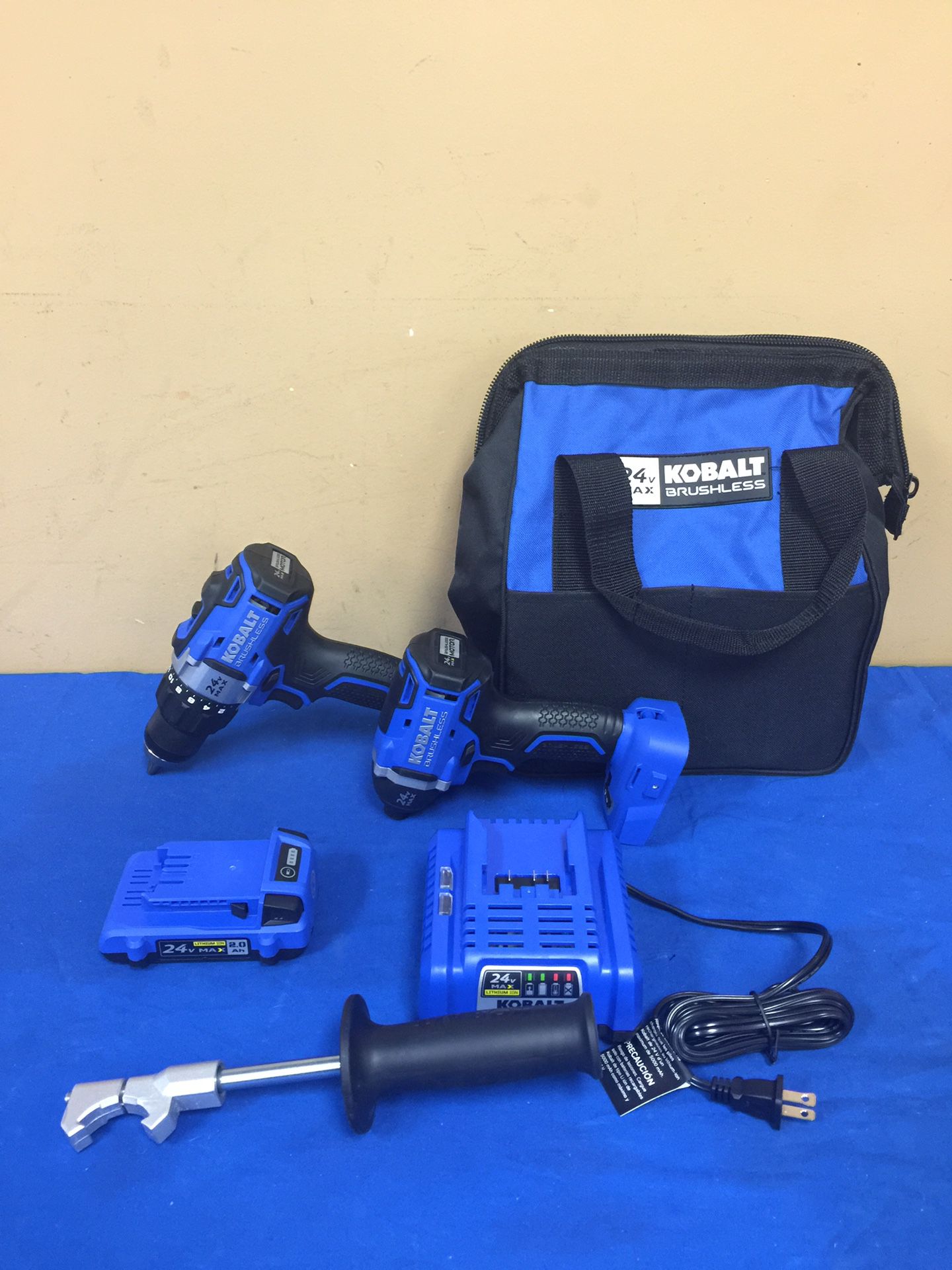 Kobalt 24V Max Brushless 1/2” Drill and 1/4” Impact Driver Set
