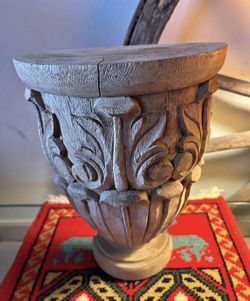 Repisa Pared Madera Tallada Antigua