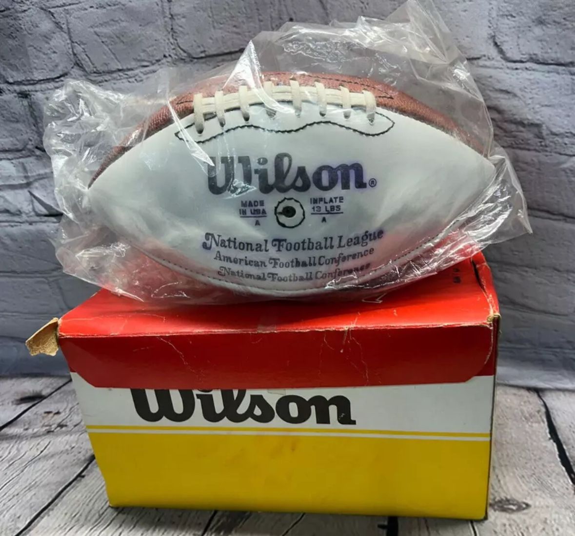 Football Autograph DAVID WHITEHURST Autographed Signed Football Wilson NFL 1977 Green Bay Packers