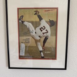 Juan Marichal framed and signed Sports Illustrated magazine from 1965