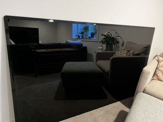 72” X 42” Black Tempered Glass Table Top