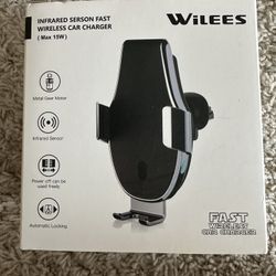 Wireless Car Charger, 15W Fast Charging Auto-Opening & Auto Clamping Car Mount, Car Phone Holder Mount Wireless Charging for iPhone 14 13 12 11 Pro Ma