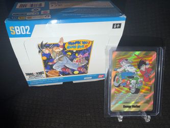 Dragon ball super card game fusion world manga box 2 gold energy marker E-70 SB02