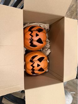 2 Small LED Pumpkins