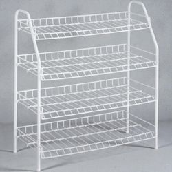 Rubbermaid 4-Tier White Wire Shoe Rack - Excellent Condition!