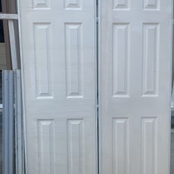 Contractors Wardrobe 48 in. x 81 in. Colonial White Steel Prefinished Hardboard Panels Framed Interior Sliding Door