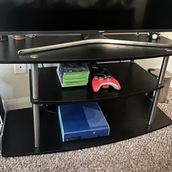 Black and Silver TV Rack