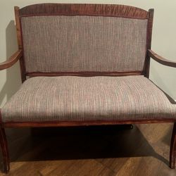 Bench (Antique Upholstered Bench)