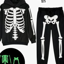 Kids Glow-In-The-Dark Skeleton Costume