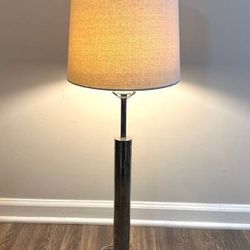Vintage Mid Century Modern Tall Minimalist Chrome Table Lamp