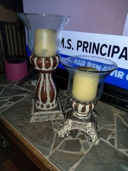Candle holders.