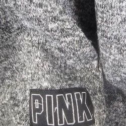 Victorias Secret PINK Logo Drawstring Tightening Bottom Shirt.  The item has Pockets and half Zipper -  Size Medium