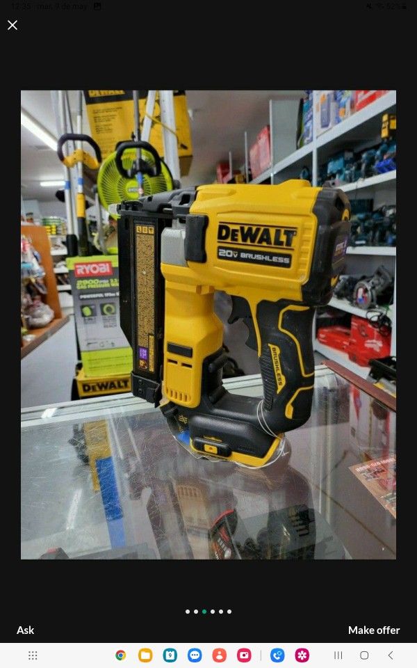 DEWALT 20V CORDLESS 23GA PIN NAILER BRUSHLESS (Tool Only )