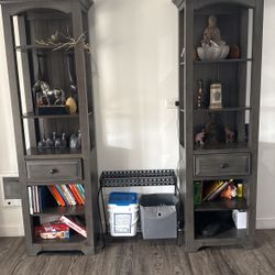 Two Gray Shelving 