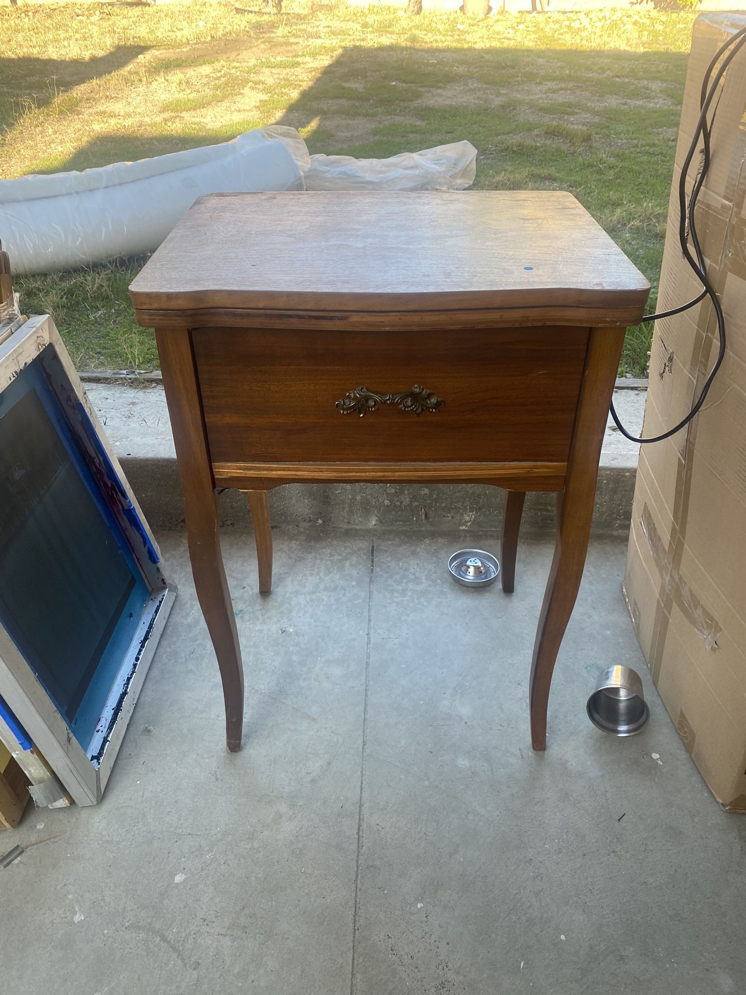 Vintage Seeing Machine Wooden Table 