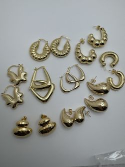 18k Gold Laminated Styles Earrings $12 Ea