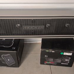 CUSTOM SPEAKER BOX RGB LIGHTS WITH 4 Kicker St 9” Mid Bass Speakers And Bullet Tweeters 