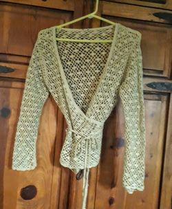 Pretty crochet wrap top