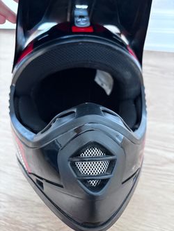 Full Face Motocross Helmet Black Red
