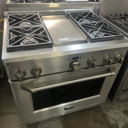 Ge Monogram 36” Dual Fuel Gas Range 
