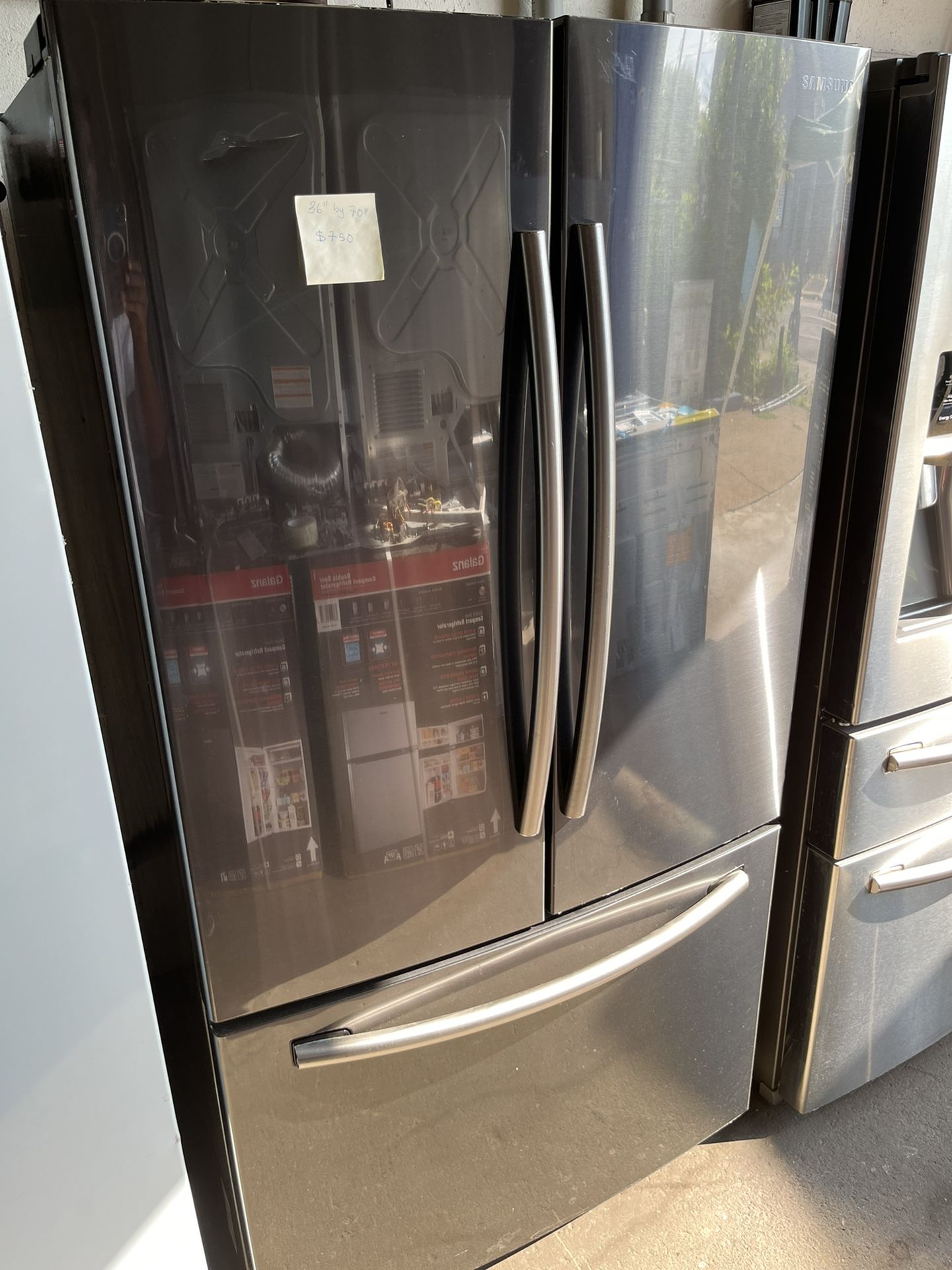 Samsung Grey Stainless Steel French Door Refrigerator 36x70