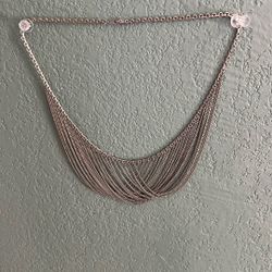 Sterling Silver Cascading Chain Necklace
