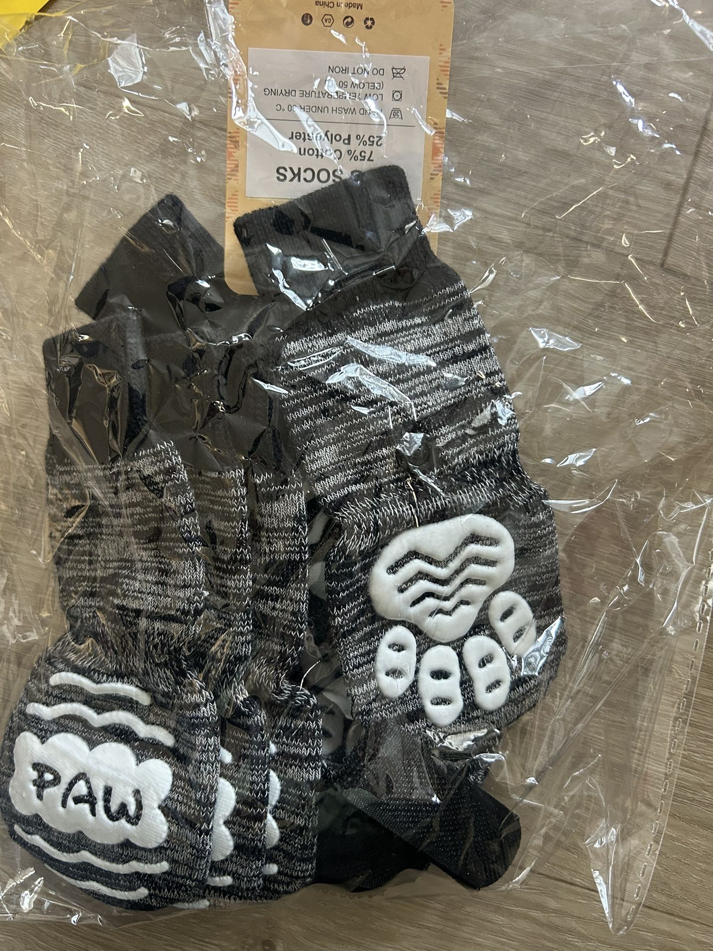 6pack Anti-slip Dog Socks With Hard Grip- Never Used
