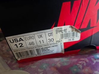 Nike Air Jordan1 retro size 12Men