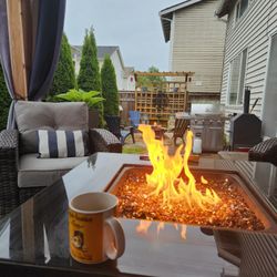 Gas Fireplace Table 