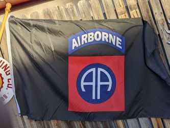 Airborne Flag & American Flag