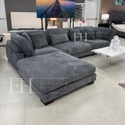 Grey Cloud 4 Piece Sofa Sectional 