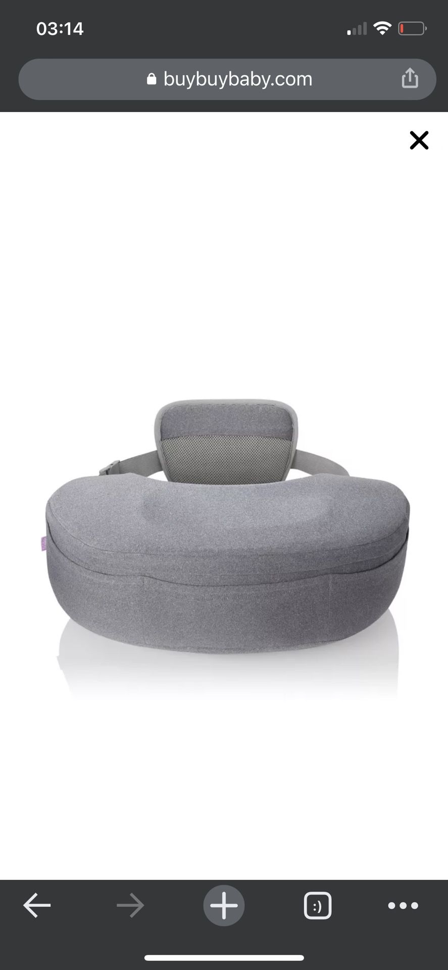 Frida Mom Adjustable Nursing Pillow in Grey