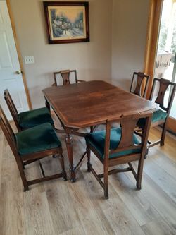100 Year Old Dining Table & 6 Chairs