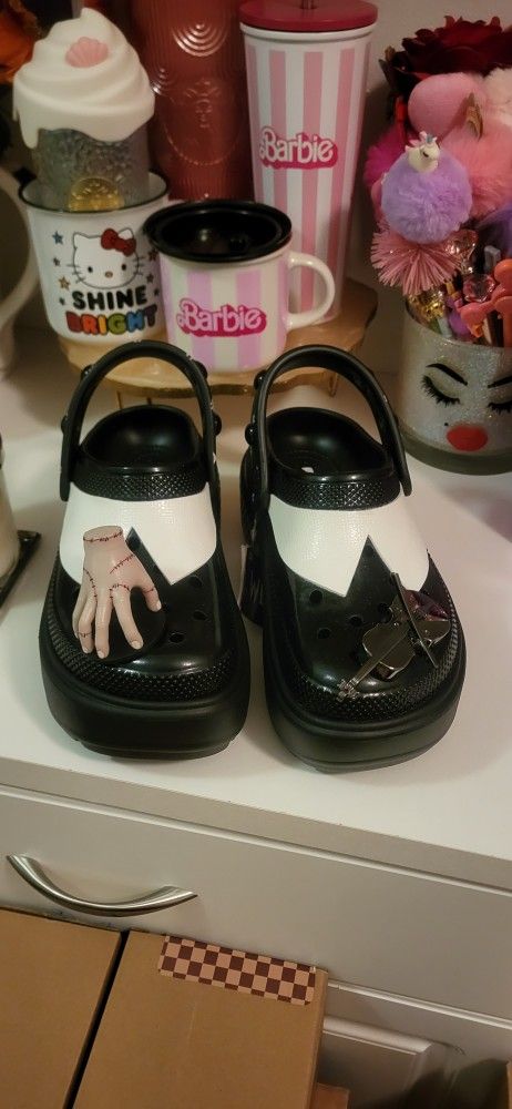 Wednesday CROCS shoes Size 5-7 New