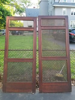 VINTAGE WOODEN SCREEN DOORS
