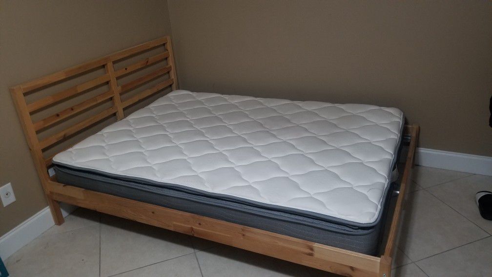 Ikea Full bed frame with Mattress