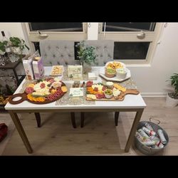 Marble Dining Table With Upholstered Chairs 