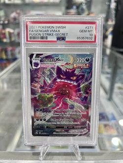 Pokémon TCG Gengar VMAX (Fusion Strike) Alternative Art 271/264  PSA 10