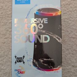 Soundcore Flare 2 Wireless Portable Waterproof Bluetooth Speaker - Black & Blue