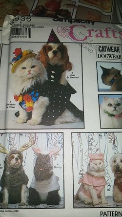 Vintage sewing pattern for pets