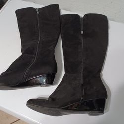 Women's Impo Stretch Wide Calf Wedge Boot Size 8