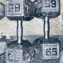 💪 65 lb Cast Iron Dumbbells – $230 (Colton 92324)