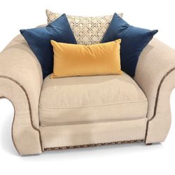 Oversized Roll-Arm Armchair – Deep Cleaned