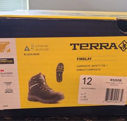 Size 12 Men's Terra 6" Findlay Composite Toe Waterproof Boots